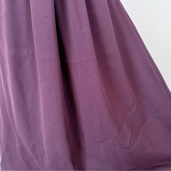 Aritzia Wilfred  Cami Midi Criss Cross Tie Burgundy Dress - Picture 7 of 13